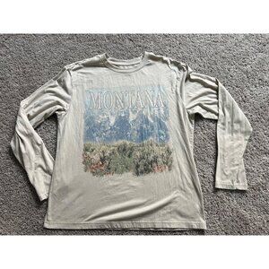 Men’s Montana Graphic Long-Sleeve T-Shirt Size Large